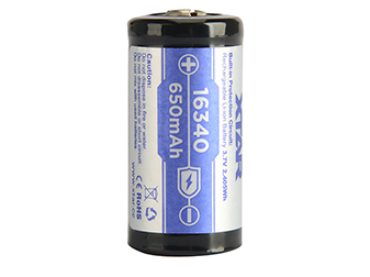 Xtar 16340 li-ion rechargeable 650mAh